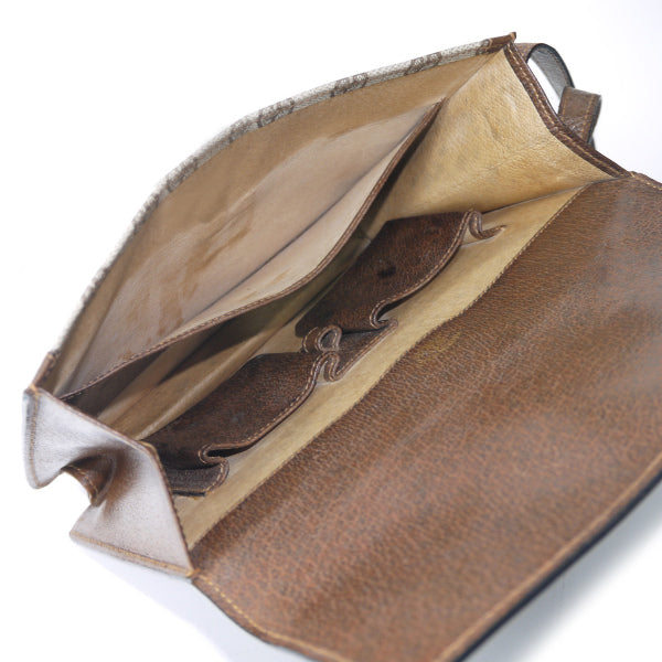 OLD Gucci　シェリークラッチバッグ（茶）