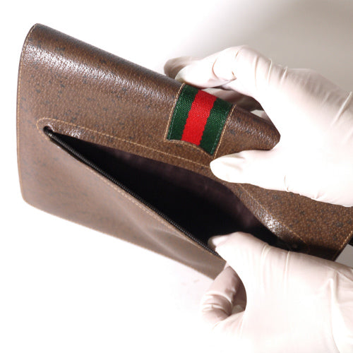 OLD Gucci　総皮セカンドバッグ（茶）