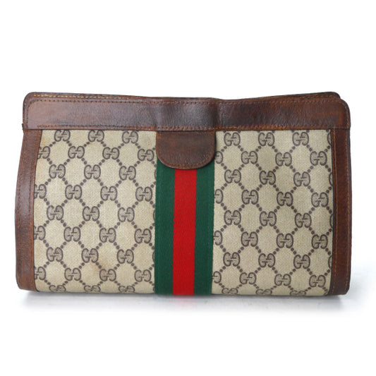 OLD Gucci PARFUM　シェリークラッチバッグ（茶）