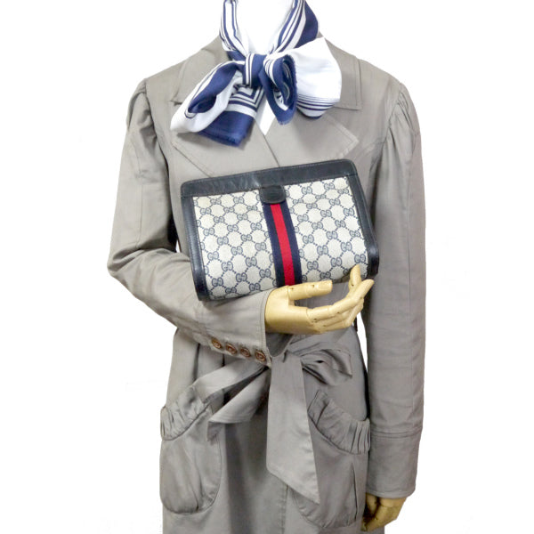 OLD Gucci PARFUM　ポーチ/クラッチバッグ（青・ミニ）