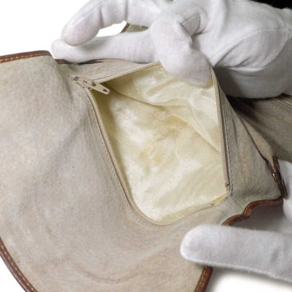 オールドグッチ　総革アクセサリーポーチ（赤/茶）