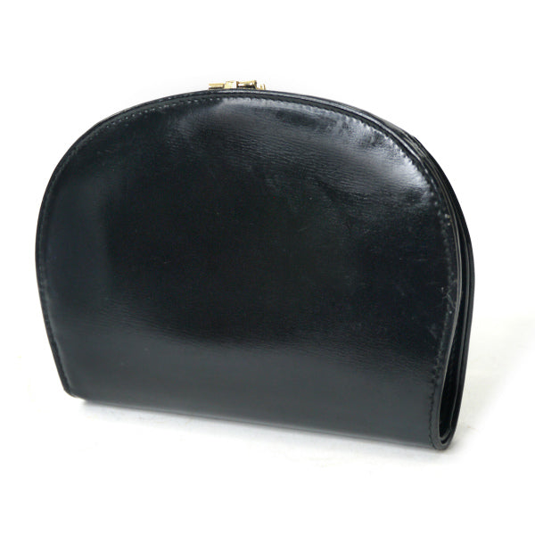 OLD Gucci  パテントレザー半円G金具財布（黒）