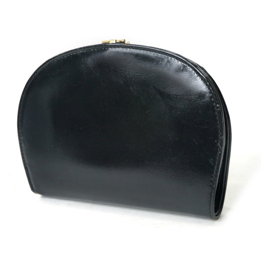 OLD Gucci  パテントレザー半円G金具財布（黒）