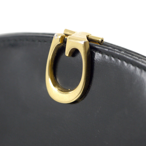 OLD Gucci  パテントレザー半円G金具財布（黒）