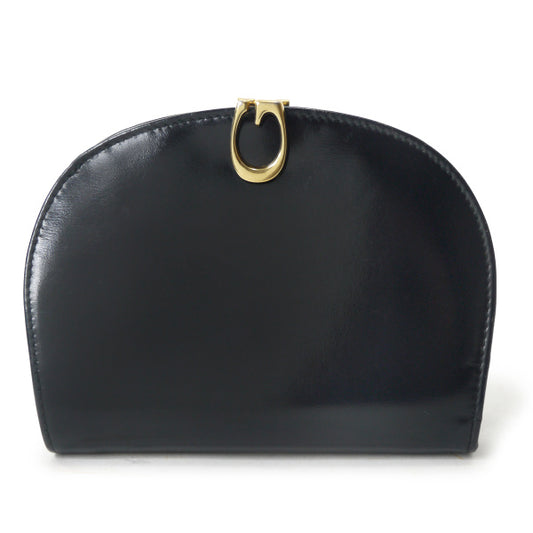 OLD Gucci  パテントレザー半円G金具財布（黒）