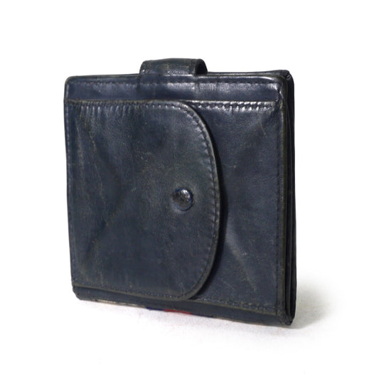 OLD Gucci　アクセコ シェリー折財布（青）