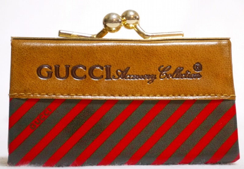 OLD Gucci 丸型小銭入れ（茶）