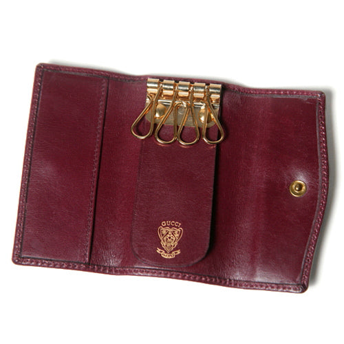 OLD Gucci　キーケース（赤茶・皮製）