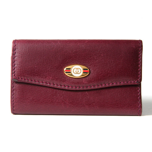 OLD Gucci　キーケース（赤茶・皮製）