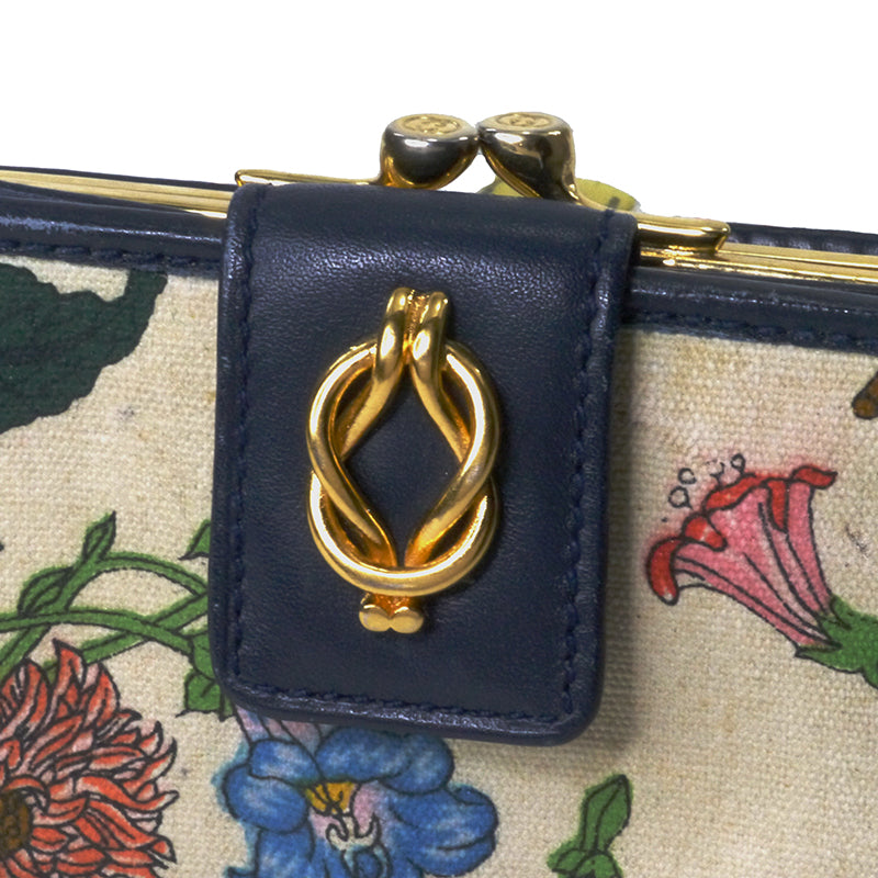 OLD Gucci フローラ2つ折れ財布（紺） – Vintage Shop Rococo