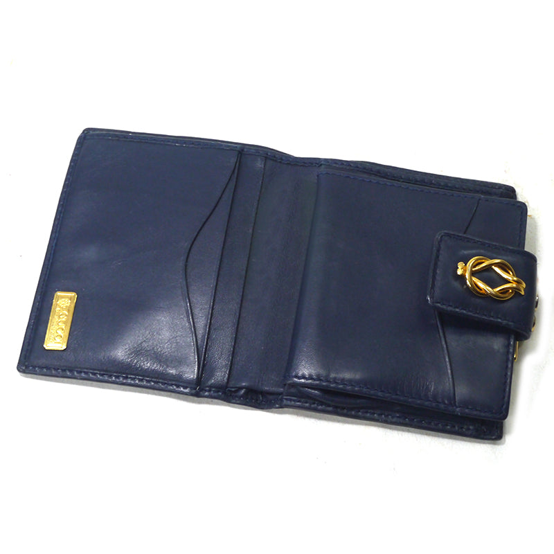 OLD Gucci フローラ2つ折れ財布（紺） – Vintage Shop Rococo