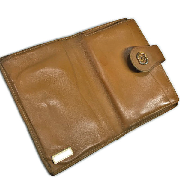 OLD Gucci マイクロGG２つ折れ財布（キャメル）