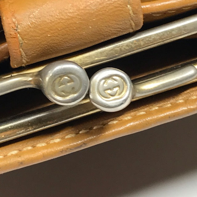 OLD Gucci マイクロGG２つ折れ財布（キャメル）