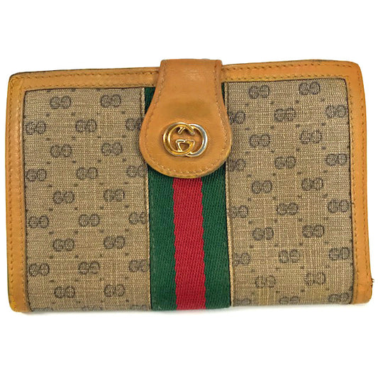 OLD Gucci マイクロGG２つ折れ財布（キャメル）