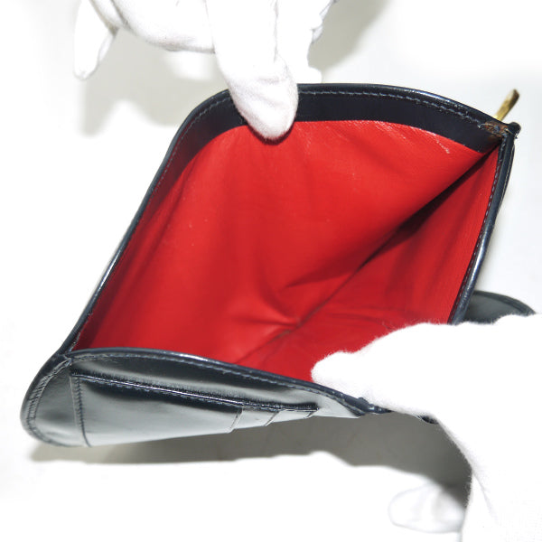 OLD Gucci レザー半円G金具２つ折り財布（黒）