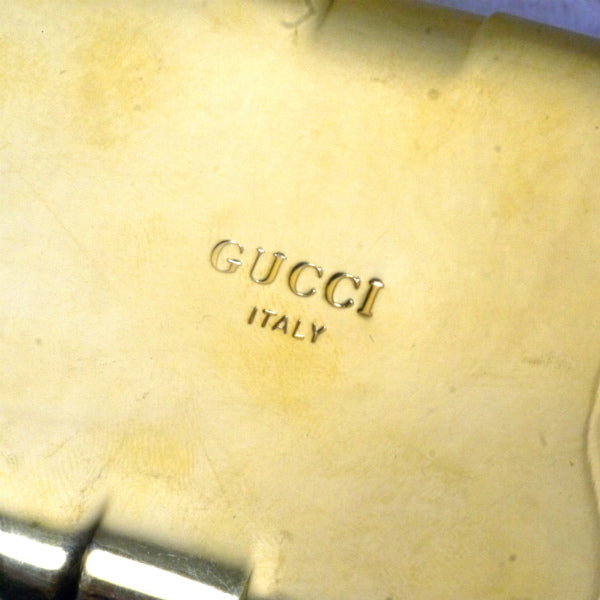 OLD Gucci　金属素材×シェリー ソープケース（ゴールド）
