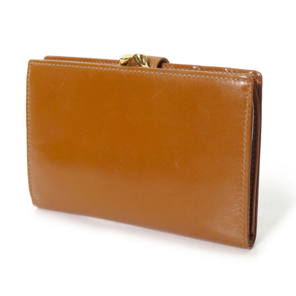 OLD Gucci 総革ビットがま口財布（キャメル）