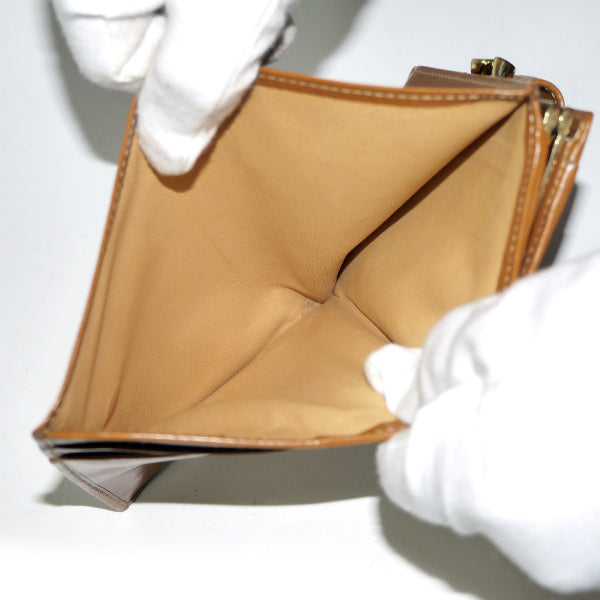 OLD Gucci 総革ビットがま口財布（キャメル）