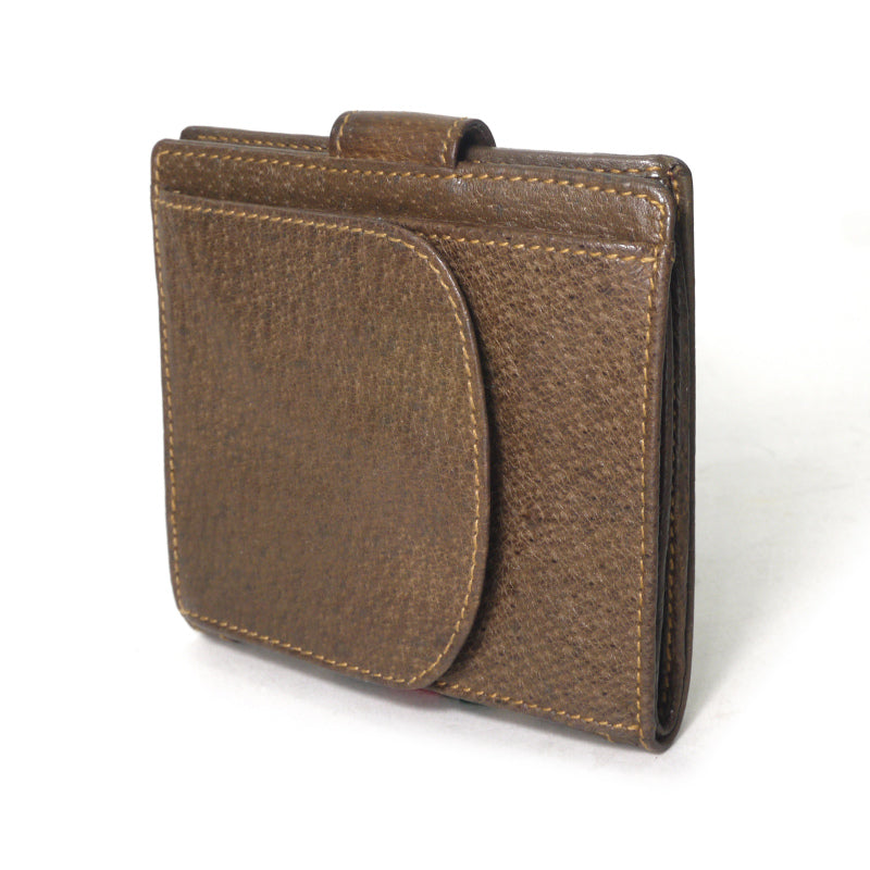 OLD Gucci　アクセコ シェリー折財布（茶）