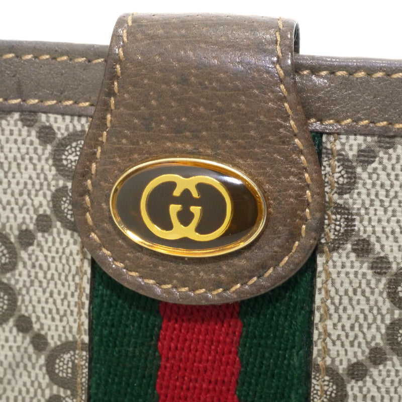 OLD Gucci　アクセコ シェリー折財布（茶）