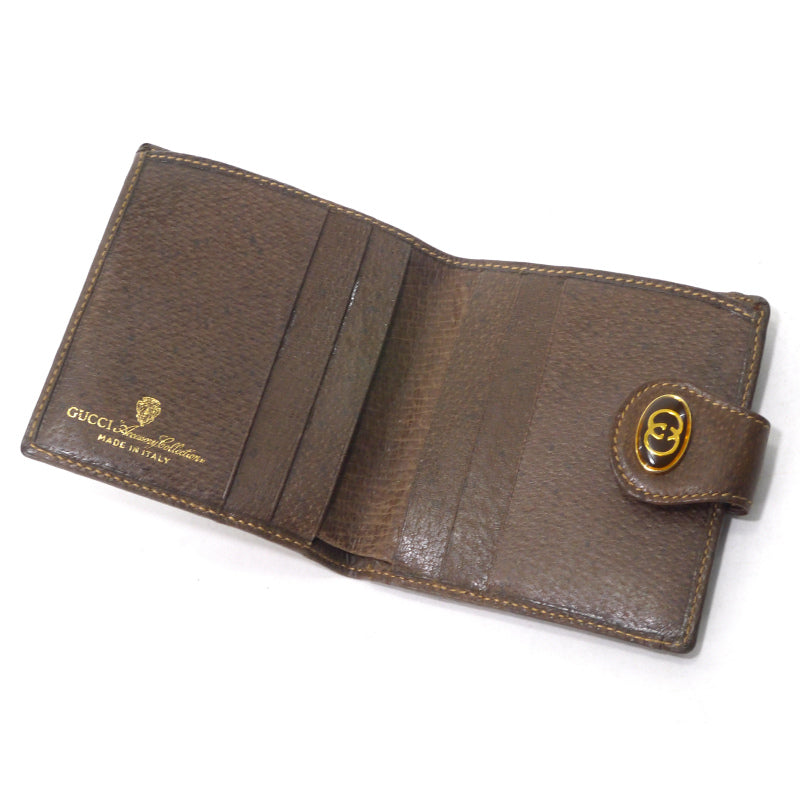 OLD Gucci　アクセコ シェリー折財布（茶）