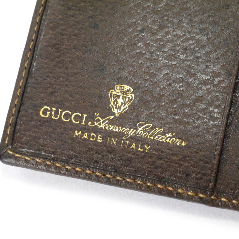 OLD Gucci　アクセコ シェリー折財布（茶）