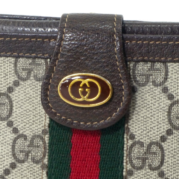 OLD Gucci　アクセコ シェリー3つ折財布（茶）