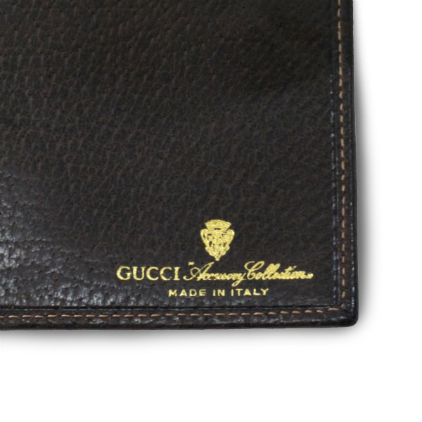 OLD Gucci　アクセコ シェリー3つ折財布（茶）