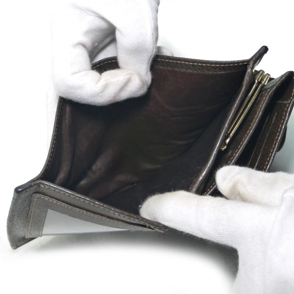 OLD Gucci　アクセコ シェリー3つ折財布（茶）