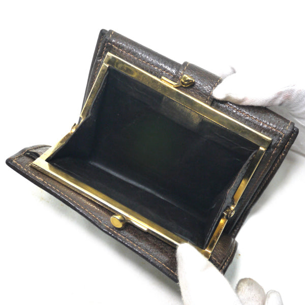 OLD Gucci　アクセコ シェリー3つ折財布（茶）