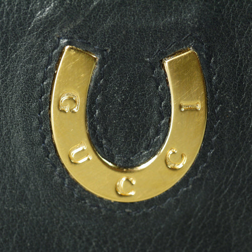 OLD Gucci　２つ折れがま口本革財布（深緑）