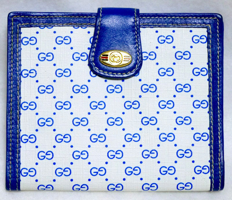 OLD Gucci 水色マイクロGG２つ折れ財布