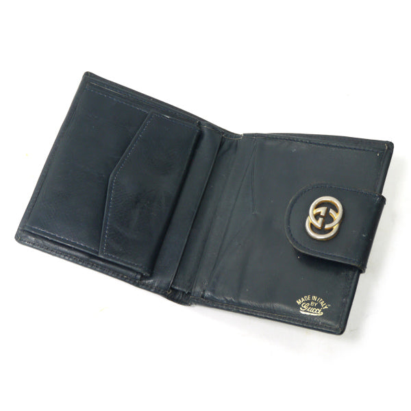 OLD Gucci アクセコ シェリー折り財布（青）