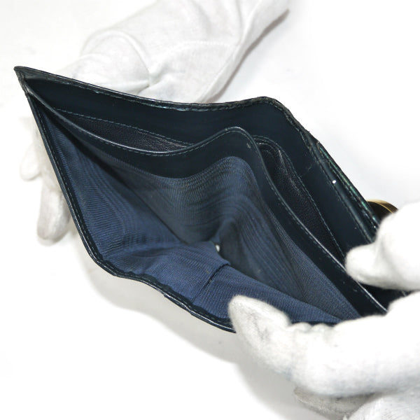 OLD Gucci 　レア！パイソン２つ折れ財布（黒）