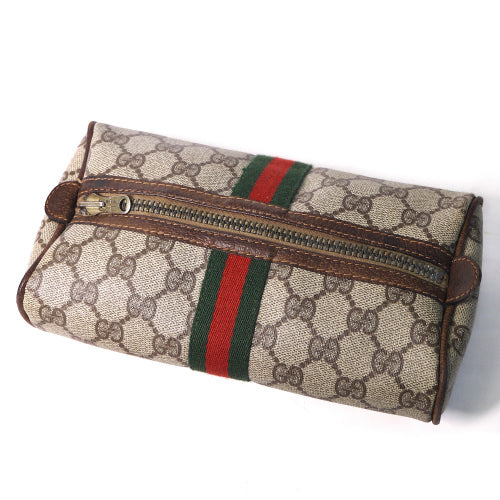 OLD Gucci　ボックスポーチ（茶）