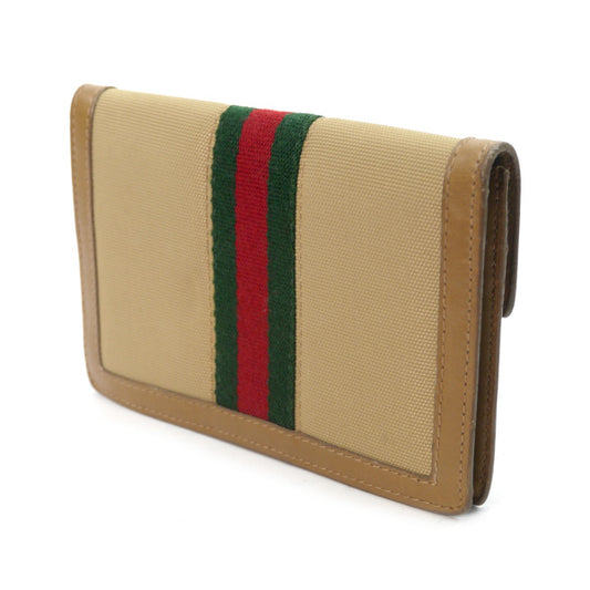 OLD Gucci シェリーライン財布＆ポーチ（キャメル）