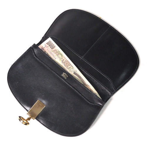 OLD Gucci ハーフムーン財布（総皮　黒）