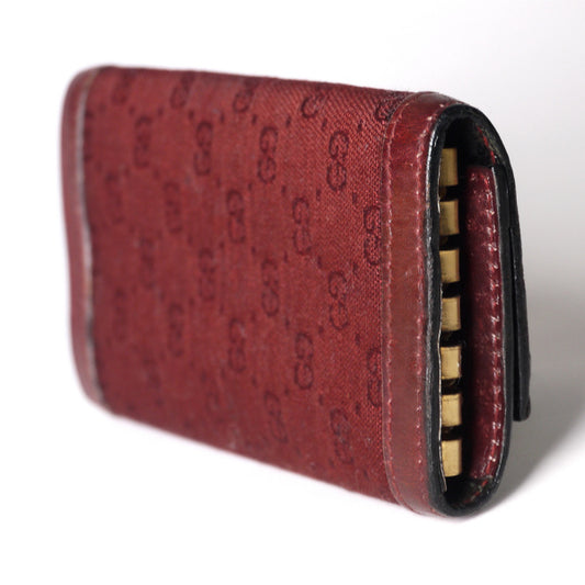 OLD Gucci　キーケース（赤・ジャガード）