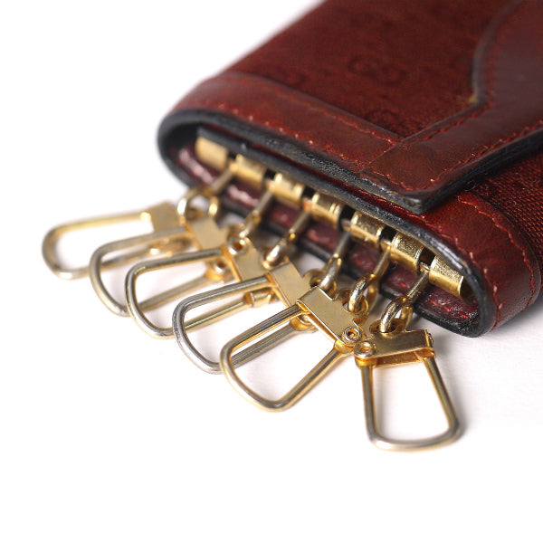 OLD Gucci　キーケース（赤・ジャガード）