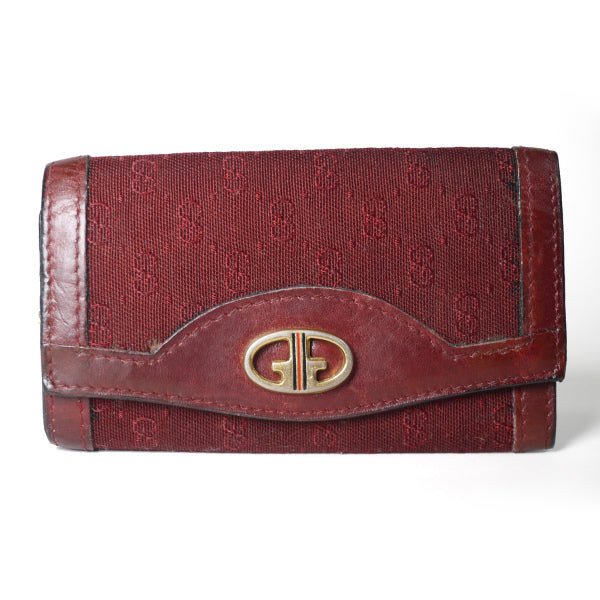 OLD Gucci　キーケース（赤・ジャガード）