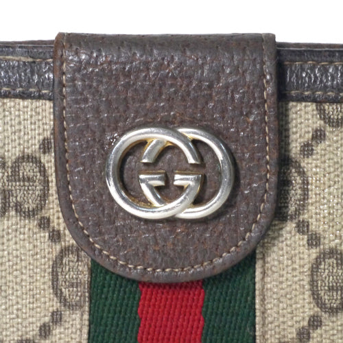 OLD Gucci　横長財布（茶・ＧＧ柄）