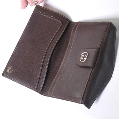 OLD Gucci　横長財布（茶・ＧＧ柄）