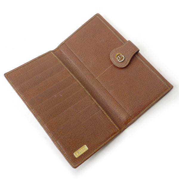 OLD Gucci　ピグスキンGG留め具 長財布（茶）