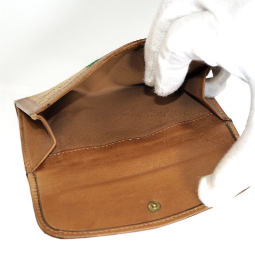 OLD Gucci  ２つ折れ財布（キャメル・ジャガード）