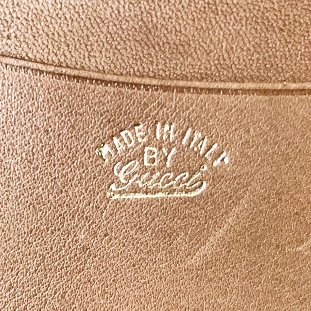 OLD Gucci  ２つ折れ財布（キャメル・ジャガード）
