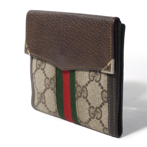 OLD Gucci  ホースビット金具２つ折れ財布（茶）