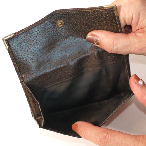 OLD Gucci  ホースビット金具２つ折れ財布（茶）