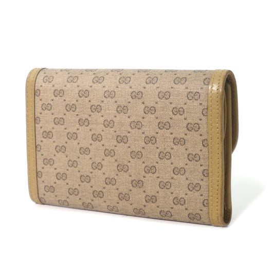OLD Gucci マイクロGGミドル財布（ベージュ）