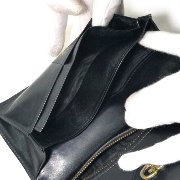 OLD Gucci　総革がま口シェリー長財布（黒）