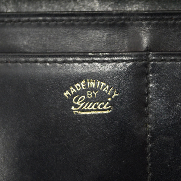 OLD Gucci　総革がま口シェリー長財布（黒）